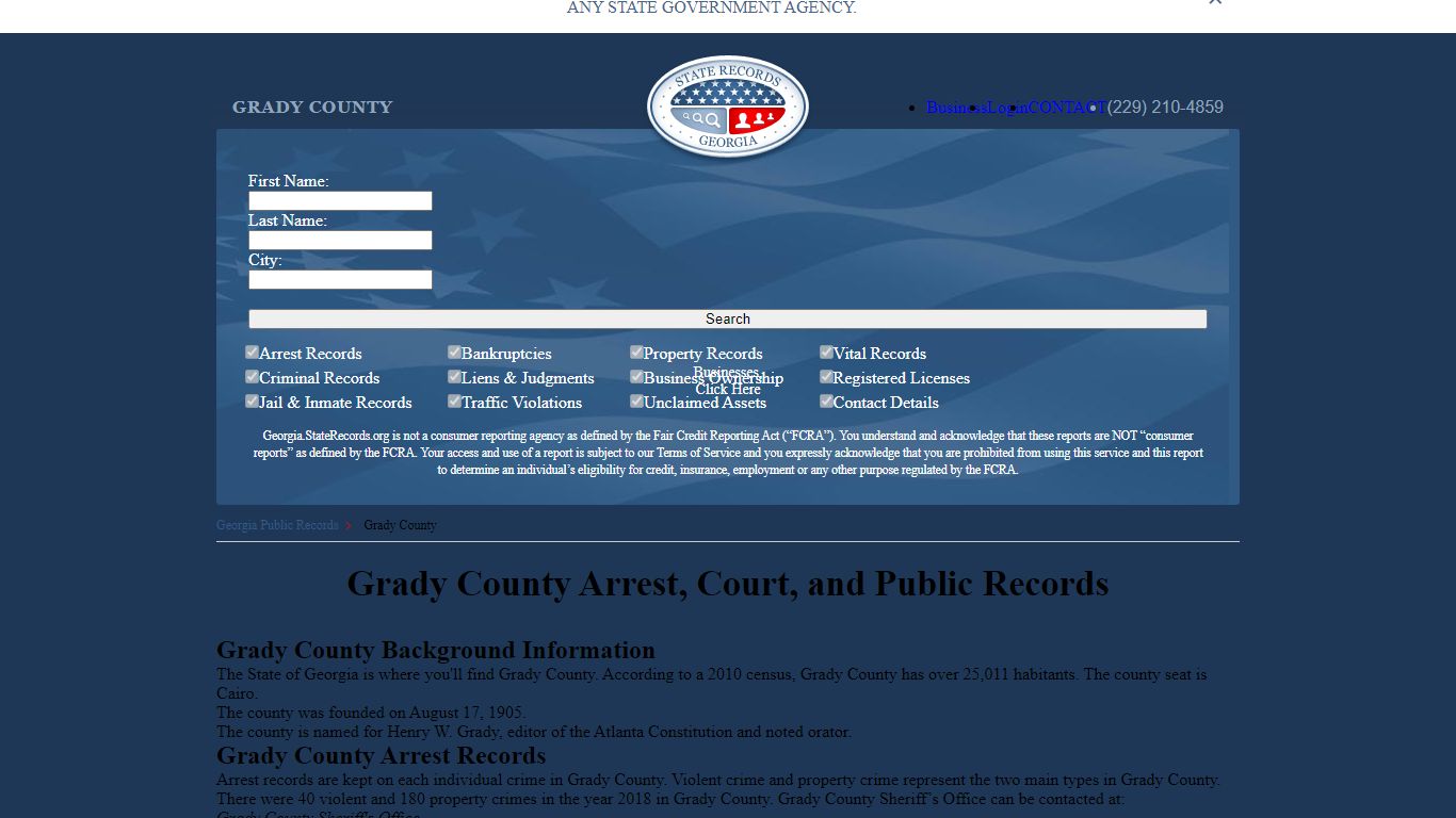 Grady County Arrest, Court, and Public Records